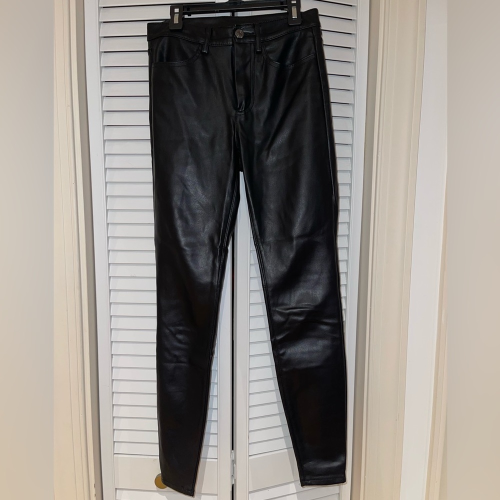 Free People Faux Leather Leggings, size 26, pre-owned